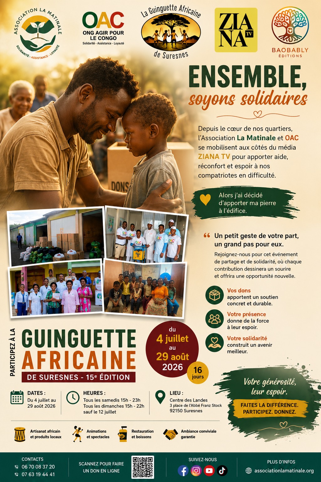 Votre générosité, leur bien-être.